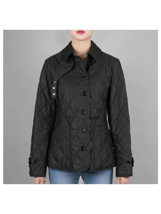Diamond Quilted Thermoregulated Jacket Black - BURBERRY - BALAAN 2