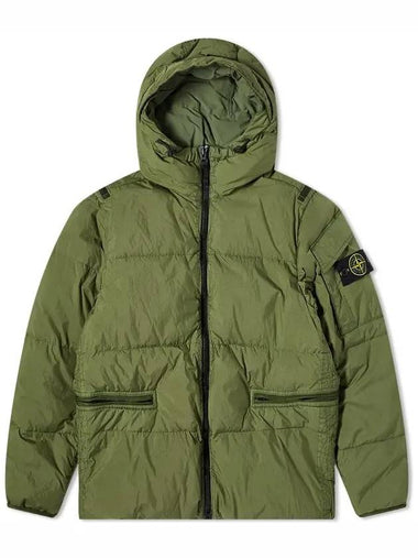 Men's Wappen Patch Crinkle Wraps Padding Khaki - STONE ISLAND - BALAAN 1