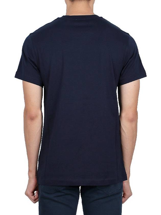 Embroidered Logo Short Sleeve T-Shirt Navy - BURBERRY - BALAAN 5