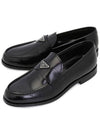 Brushed Leather Loafers Black - PRADA - BALAAN 2