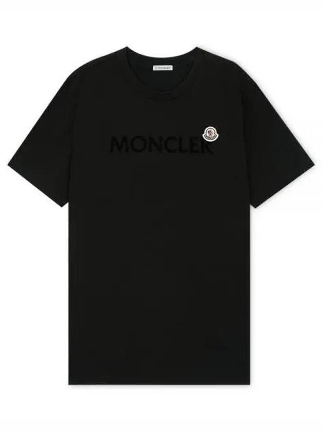 Men s Logo Patch Black Short Sleeve T Shirt 8C00024 839OT 999 1157082 - MONCLER - BALAAN 1