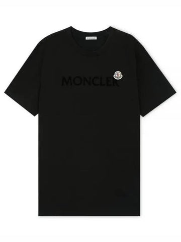 Men s Logo Patch Black Short Sleeve T Shirt 8C00024 839OT 999 1157082 - MONCLER - BALAAN 1