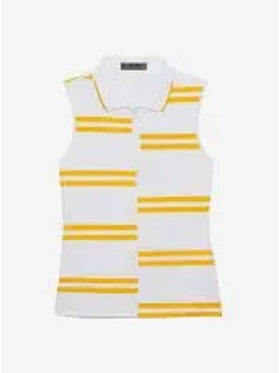 Offset Stripe Tech Pique Sleeveless Snow - G/FORE - BALAAN 2