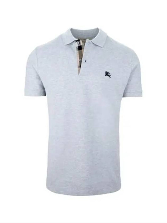 Oxford Polo Shirt Grey - BURBERRY - BALAAN 2