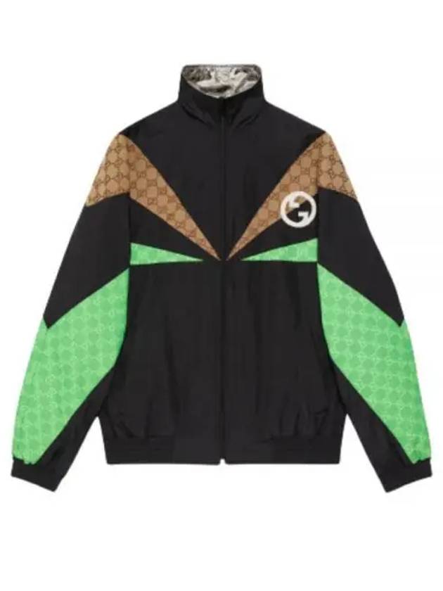 Nylon Zipper Windbreaker Jacket Black - GUCCI - BALAAN 2