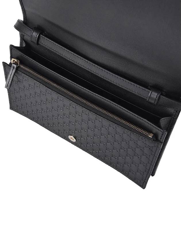 Microssima Strap Wallet Cross Bag Black - GUCCI - BALAAN 4