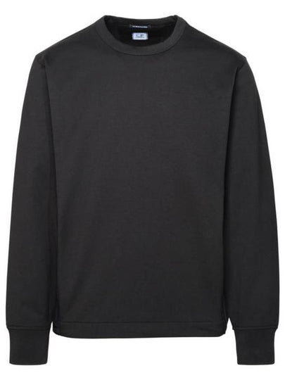 Stretch Fleece Mixed Pocket Sweatshirt Black - CP COMPANY - BALAAN 2