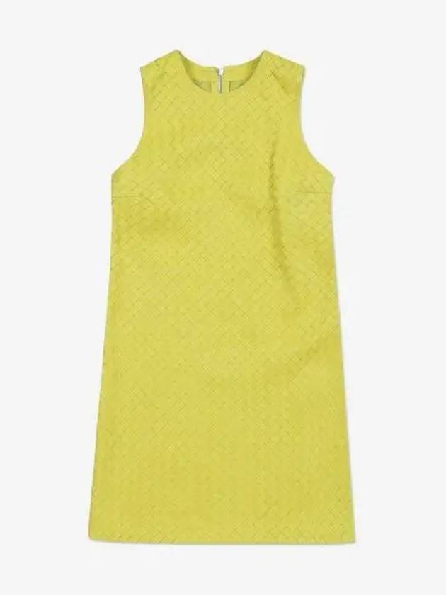 Intrecciato Leather Midi Dress Yellow - BOTTEGA VENETA - BALAAN 2