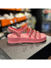 CC charm chain strap sandals pink - CHANEL - BALAAN.