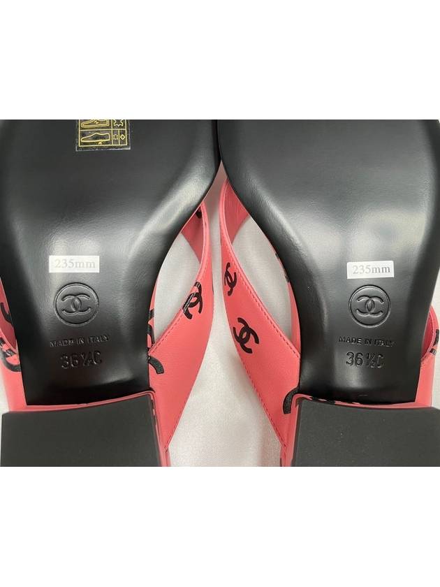 CC Logo Print Lambskin Flip Flops Pink - CHANEL - BALAAN.