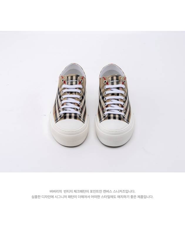 Vintage Check Cotton Sneakers Archive Beige - BURBERRY - BALAAN 3