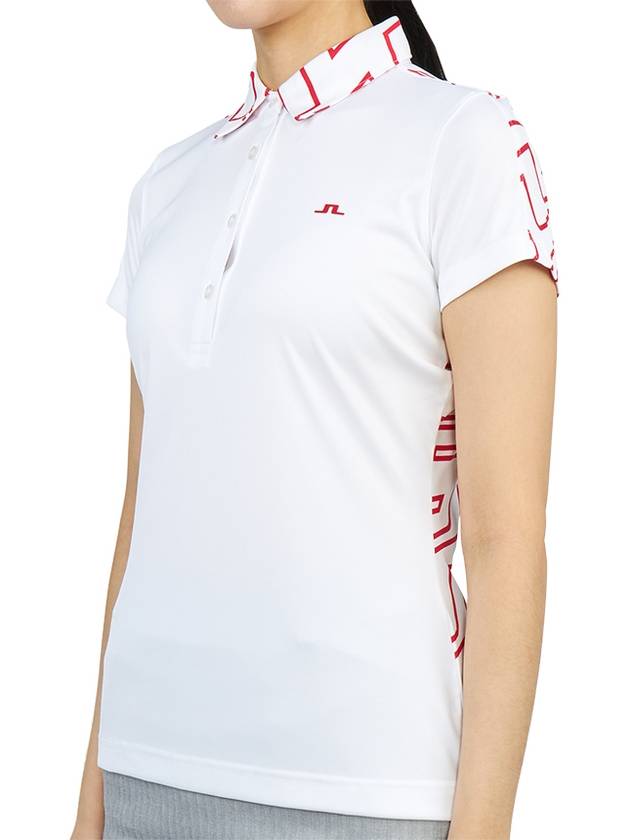 Women's Cara Polo Short Sleeve T-Shirt White - J.LINDEBERG - BALAAN 3