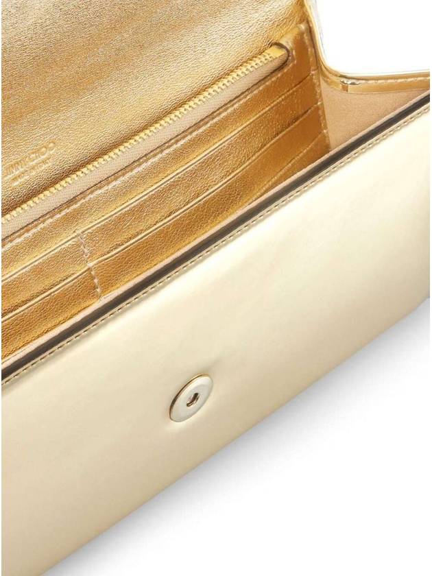 'Emmie' Gold-Colored Handbag With Magnetic Fastening In Mirror Fabric Woman - JIMMY CHOO - BALAAN 4