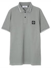 Logo Patch Short Sleeve Polo Shirt Sage Green - STONE ISLAND - BALAAN 2