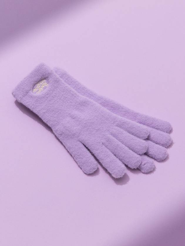 FLUFFY LOGO GLOVE PURPLE - RECLOW - BALAAN 7