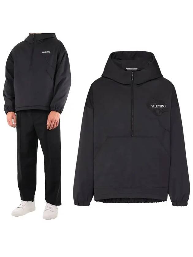 Logo Hooded Anorak Black - VALENTINO - BALAAN 2