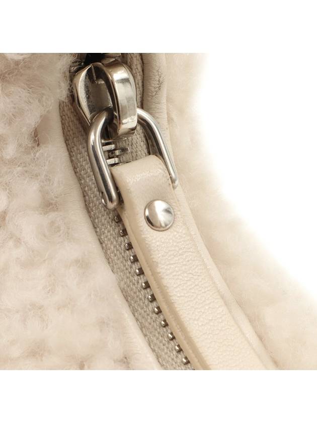 Ivory Soft Shearling Wander Mini Hobo Bag 2WAY - MIU MIU - BALAAN 7