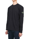 Crewneck Heavy Cotton Jersey Sweatshirt Black - STONE ISLAND - BALAAN 4