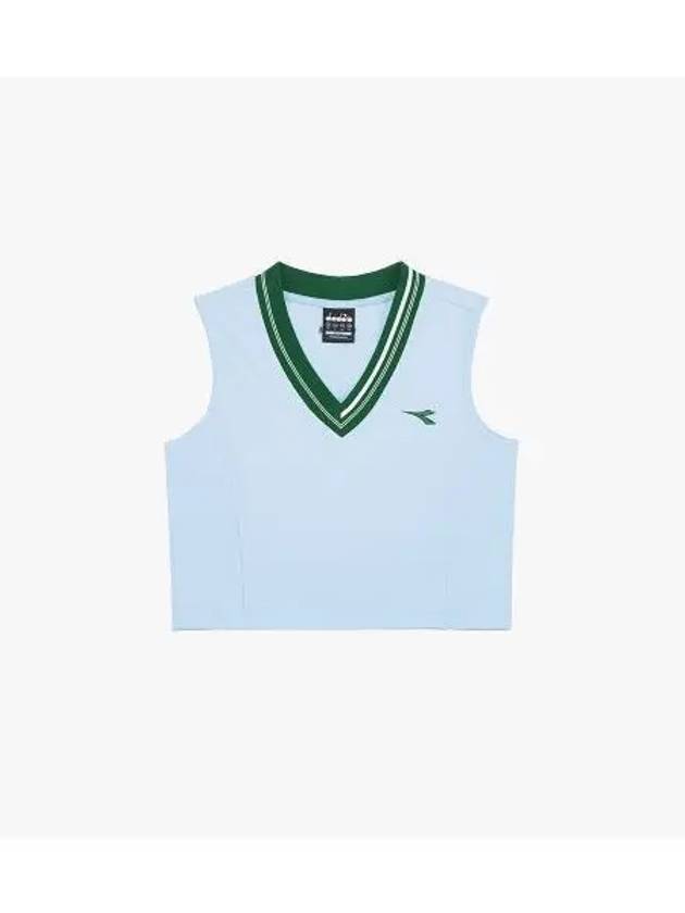 Diadora Grazia Tennis Crop Vest Women SKY BLUE - DIADORA - BALAAN 1