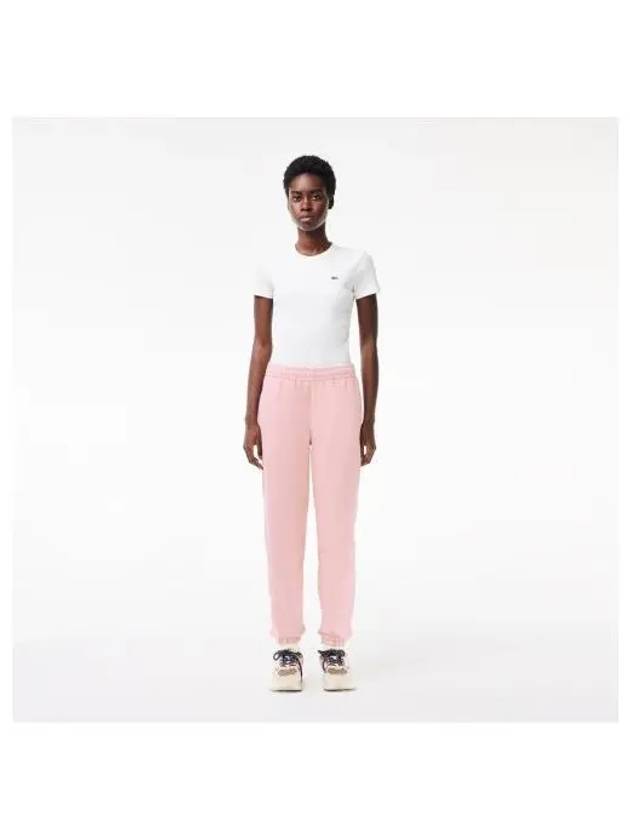 Women s Round Logo Sweatpants Light Pink - LACOSTE - BALAAN 1