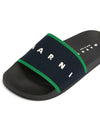 Stretch Logo Jacquard Slippers Green - MARNI - BALAAN 8