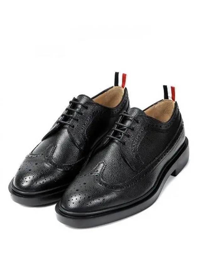 Men's Classic Long Wing Brogue Lace Up Brogue Shoes Black - THOM BROWNE - BALAAN 2