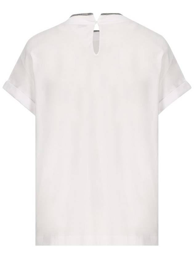 Crew Neck Turn-Up Sleeve Short Sleeve T-Shirt White - BRUNELLO CUCINELLI - BALAAN 3