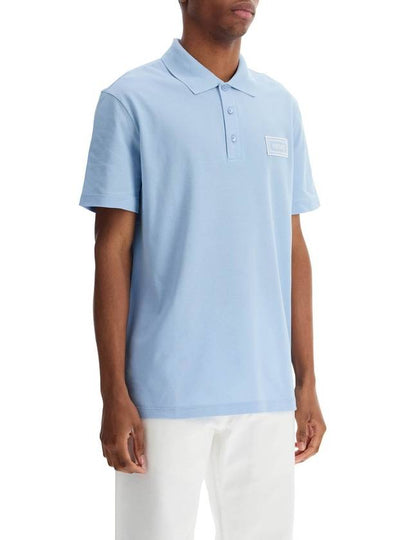 short-sleeved polo shirt with logo - VERSACE - BALAAN 2