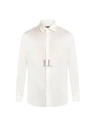 Silk Long Sleeve Shirt White - TOM FORD - BALAAN 2