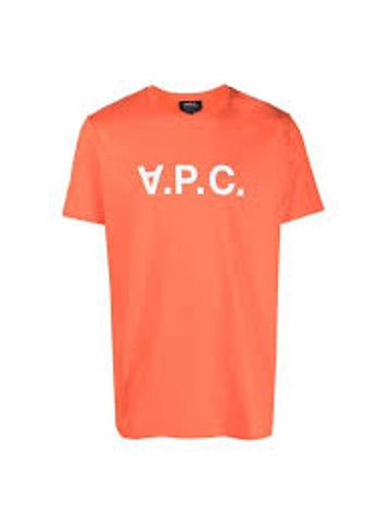 VPC Logo Organic Cotton Short Sleeve T-Shirt Orange - A.P.C. - BALAAN 1