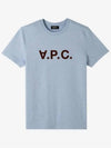 Logo Print Short Sleeve T-Shirt Skyblue - A.P.C. - BALAAN 2