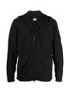 Lens Wappen Nylon Hooded Jacket Black - CP COMPANY - BALAAN 3