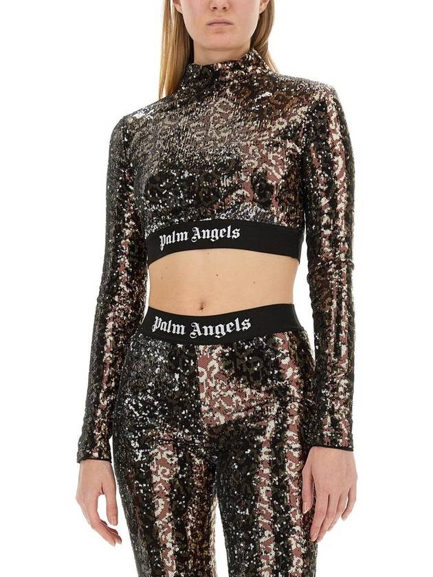 Sweater PWAB038F23FAB0016010 BROWNBLACK ANIMALIER - PALM ANGELS - BALAAN 5