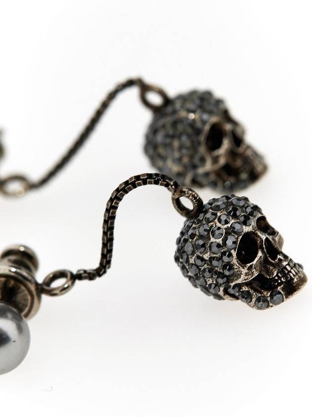 Skull Metal Earrings Silver - ALEXANDER MCQUEEN - BALAAN 4