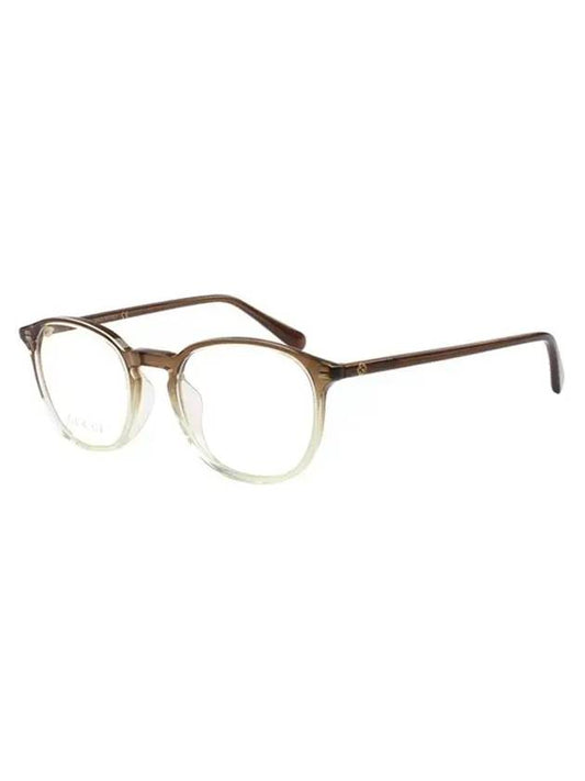 Eyewear Logo Round Glasses Brown - GUCCI - BALAAN.