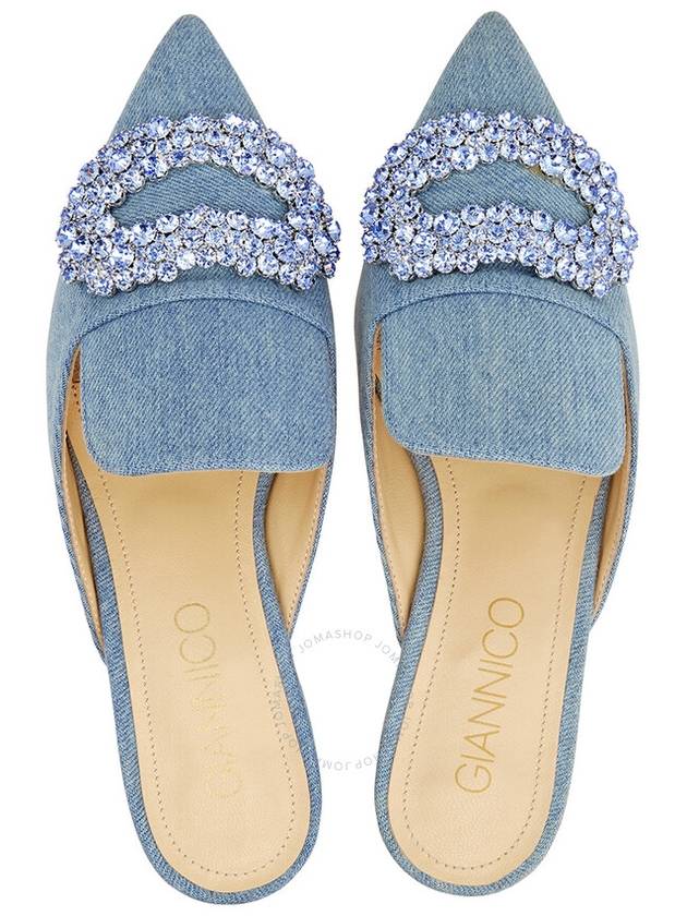 Giannico Daphne Crystal-embellished Woven Flat Sandals, Brand Size 35 (US Size 5) - GIANNICO - BALAAN 3