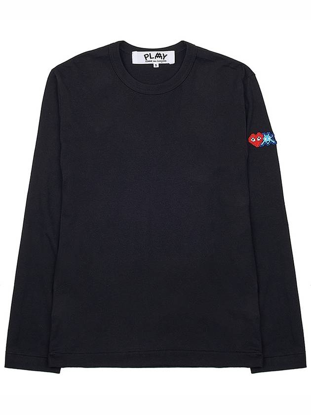 Men's Invader Long Sleeve TShirt P1T330 BLACK - COMME DES GARCONS - BALAAN 10