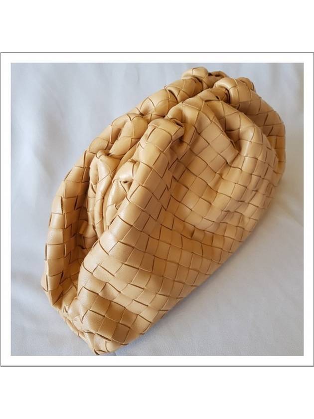 Intrecciato Nappa Leather Dumpling Clutch Bag Almond - BOTTEGA VENETA - BALAAN 3