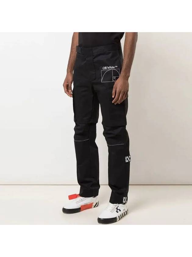 logo zipper cargo pants black - OFF WHITE - BALAAN 5