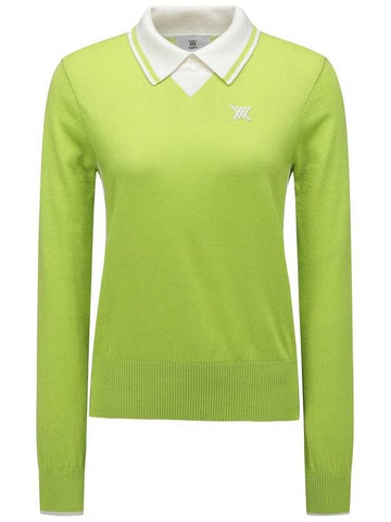 Official WOMEN COLLARED PSWEATER LN - ANEWGOLF - BALAAN 1