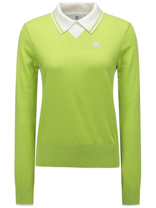 Official WOMEN COLLARED PSWEATER LN - ANEWGOLF - BALAAN 1