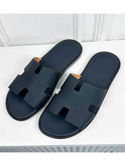 Izmir Leather Slippers Marine Brown - HERMES - BALAAN 2