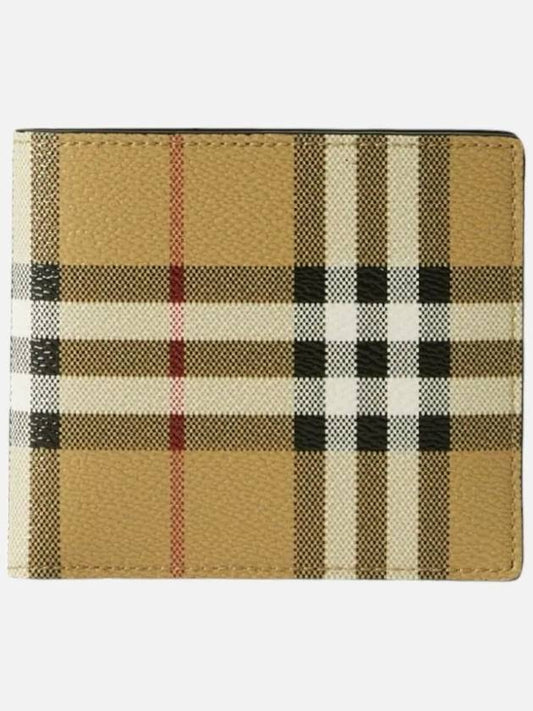 Check Motif Half Wallet Beige - BURBERRY - BALAAN 2