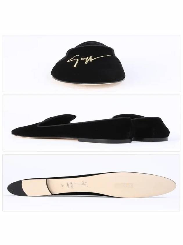 I760012 NERO Velvet Flat Shoes Loafers - GIUSEPPE ZANOTTI - BALAAN 3