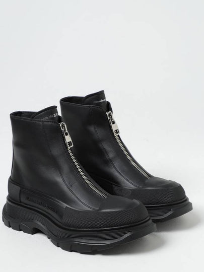 Alexander McQueen Zip Tread Slick leather ankle boots - ALEXANDER MCQUEEN - BALAAN 2