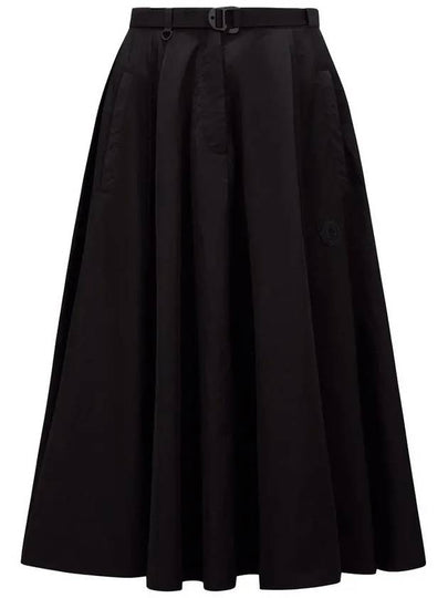 Nylon midi A line skirt black - MONCLER - BALAAN 2