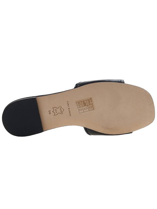 Logo Eleanor Slippers Black - TORY BURCH - BALAAN 6