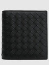 Intrecciato Small Folder Half Wallet Black - BOTTEGA VENETA - BALAAN 2