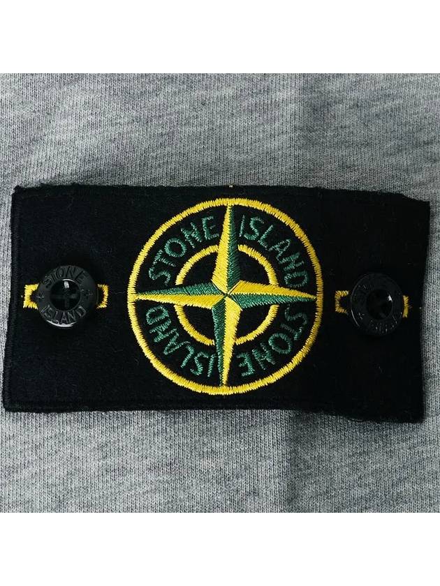 Compass Patch Cotton Sweatshirt Melange Grey - STONE ISLAND - BALAAN 5