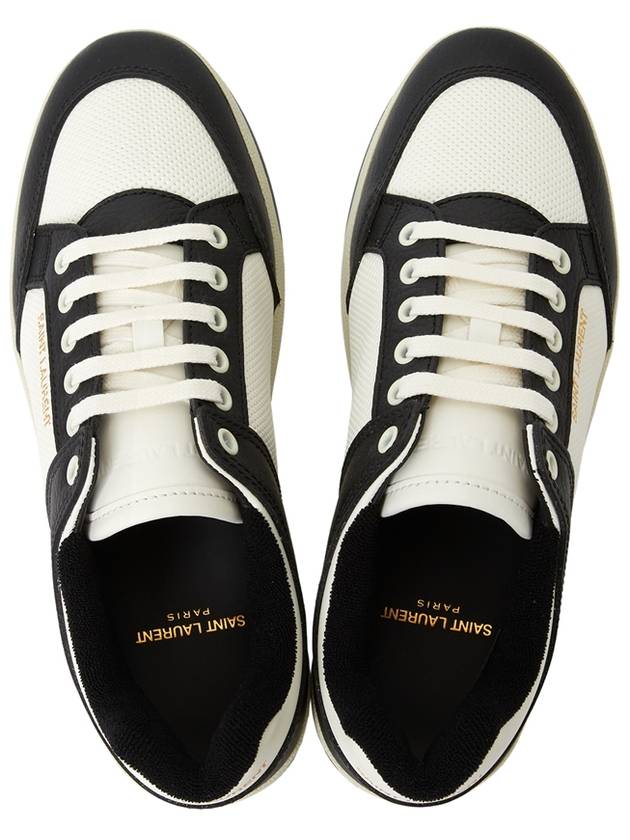 SL 61 Low Top Sneakers Black White - SAINT LAURENT - BALAAN 3